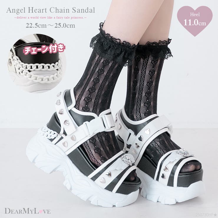 【新品】yumeyume LOVE HEEL サンダル ハート 37 85713b4d0d996c4394107836514c28