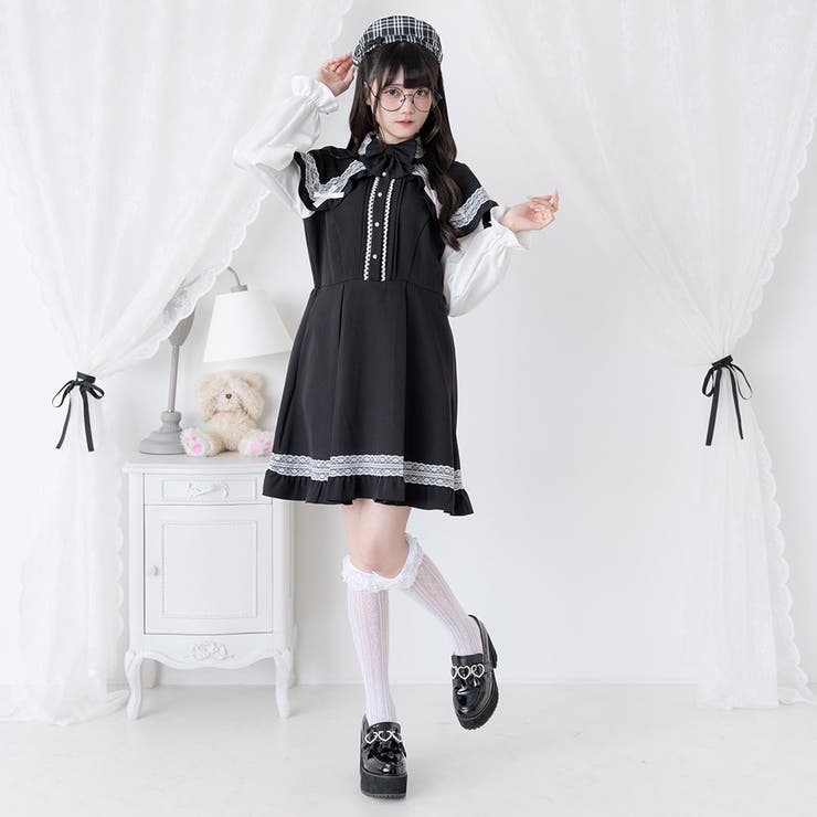 チェックリボンベレー帽 量産型 地雷系 夢展望 | DearMyLove | 詳細画像9 