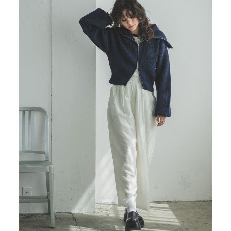 ダブルジップビッグカラーカーデニット 韓国 夢展望 | 夢展望 | 詳細画像16 