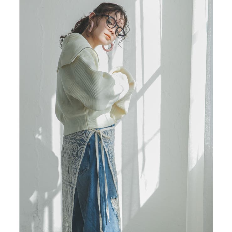 ダブルジップビッグカラーカーデニット 韓国 夢展望 | 夢展望 | 詳細画像22 