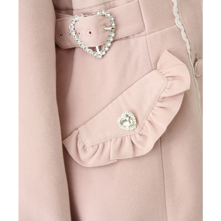 ハートたっぷりフリルAラインファーコート 量産型 地雷系 夢展望 | DearMyLove | 詳細画像11 