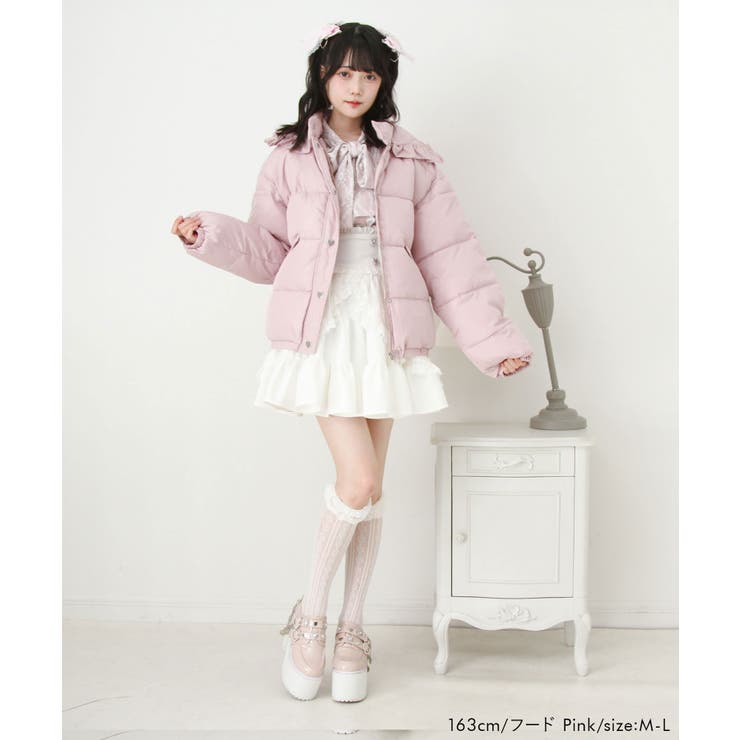 選べるデザイン中綿ハートブルゾン 量産型 地雷系 夢展望[品番