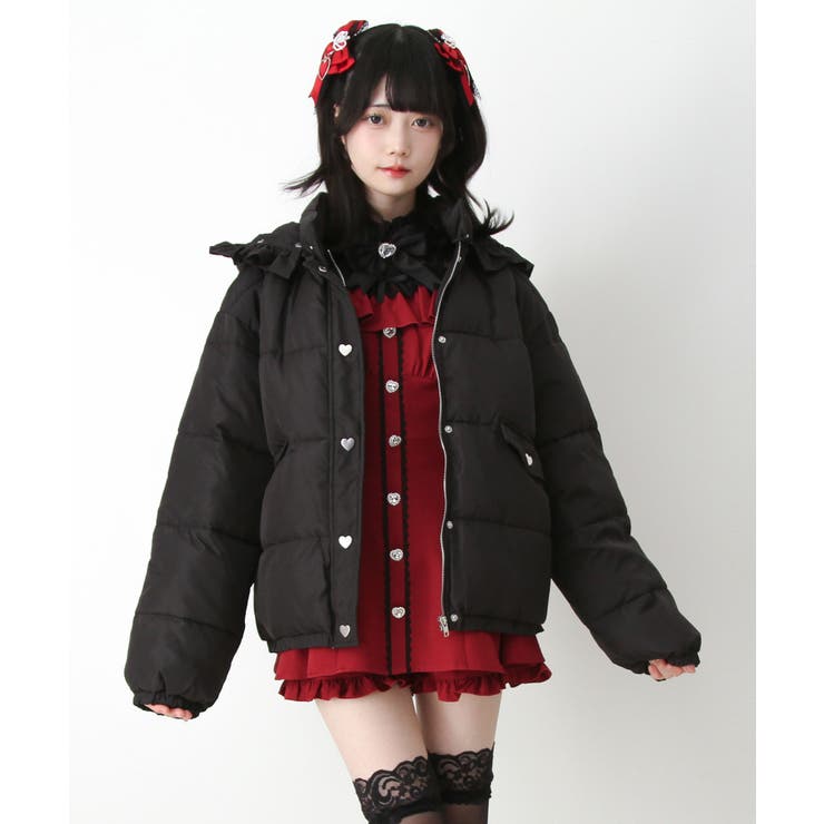 MUVEIL ハートモチーフブルゾン 未使用 黒 MUVEIL ハートモチーフブルゾン 未使用 黒 ミュベールの中古通販