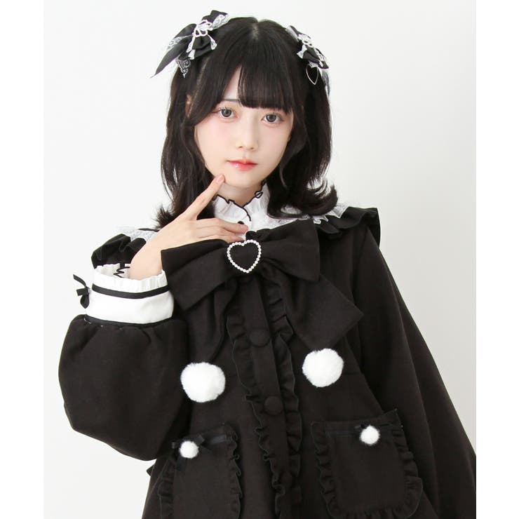 ポンポンリボンセーラー襟フリルコート 量産型 地雷系 夢展望 | DearMyLove | 詳細画像29 