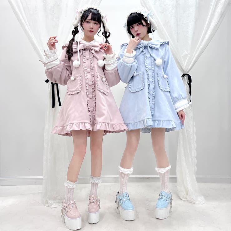 DimMoire ディムモアール 十字の誓いフリルコート Black×White