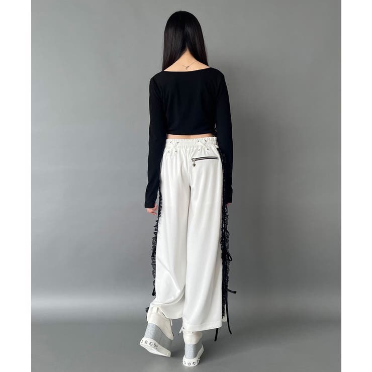 ローウエストワイドパンツ 量産型 地雷系 夢展望 | DearMyLove | 詳細画像10 