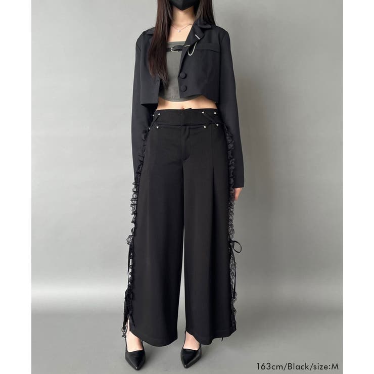 ローウエストワイドパンツ 量産型 地雷系 夢展望 | DearMyLove | 詳細画像11 