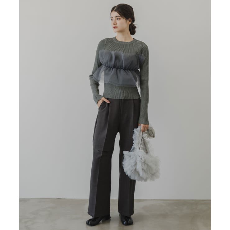 膝スリットスラックスパンツ 韓国 夢展望 | 夢展望 | 詳細画像14 