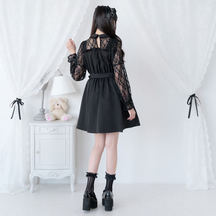 レースドッキングビスチェワンピ 量産型 地雷系 夢展望 | DearMyLove | 詳細画像3 