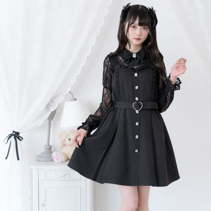 レースドッキングビスチェワンピ 量産型 地雷系 夢展望 | DearMyLove | 詳細画像4 