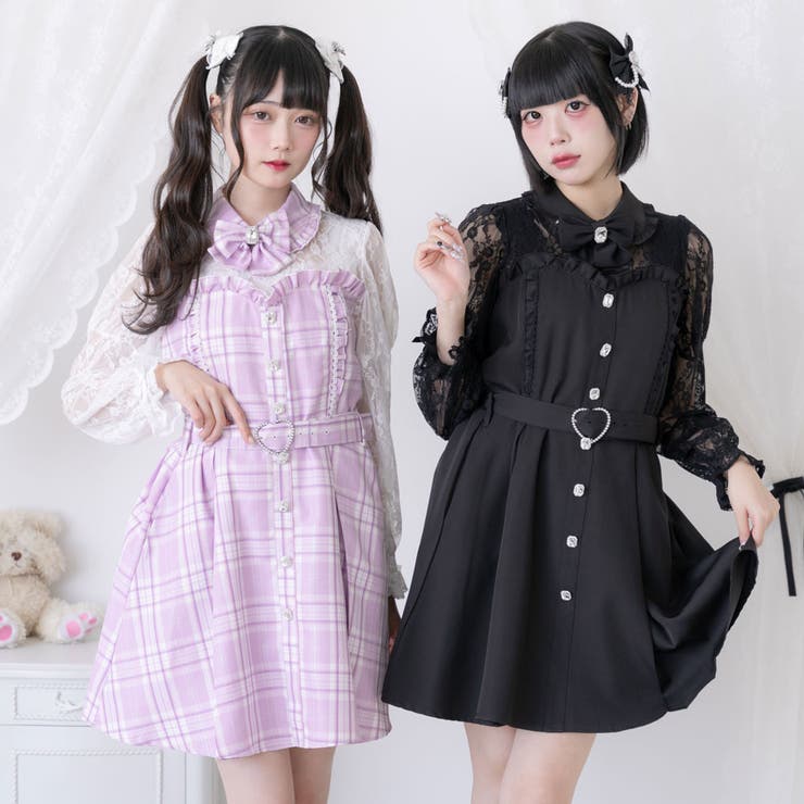 レースドッキングビスチェワンピ 量産型 地雷系 夢展望 | DearMyLove | 詳細画像9 