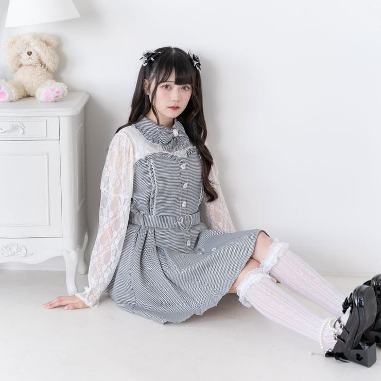 レースドッキングビスチェワンピ 量産型 地雷系 夢展望 | DearMyLove | 詳細画像21 