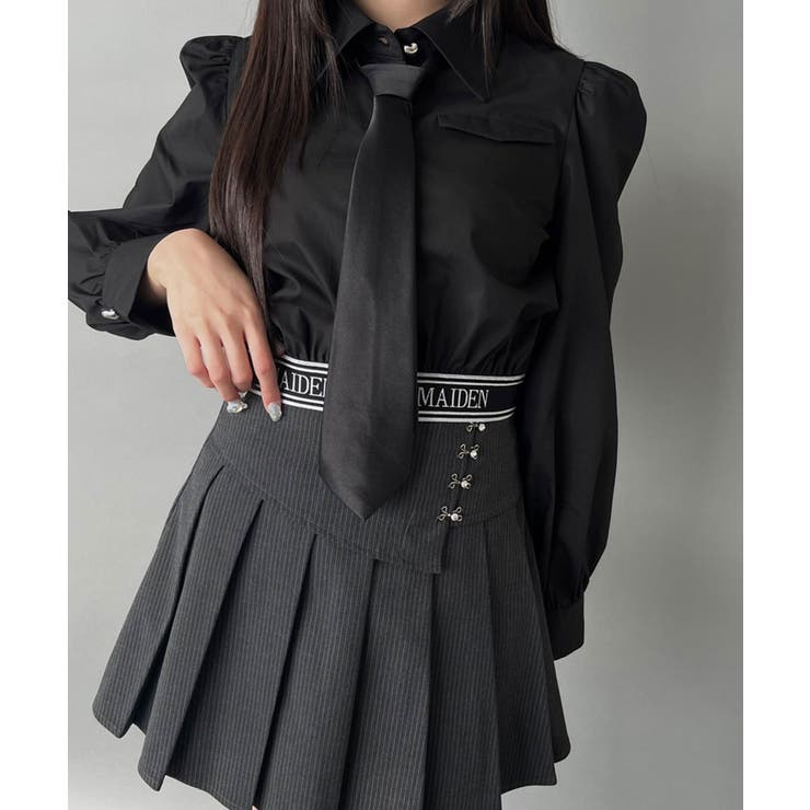 ロゴバンテージネクタイシャツ 量産型 地雷系 夢展望 | DearMyLove | 詳細画像10 