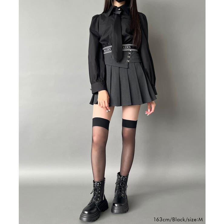 ロゴバンテージネクタイシャツ 量産型 地雷系 夢展望 | DearMyLove | 詳細画像11 