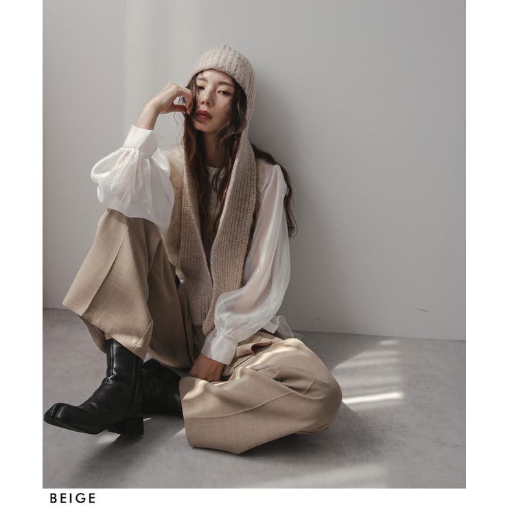 マフラーフライトニットキャップ/フライトビーニー 韓国 夢展望 | 夢展望 | 詳細画像4 