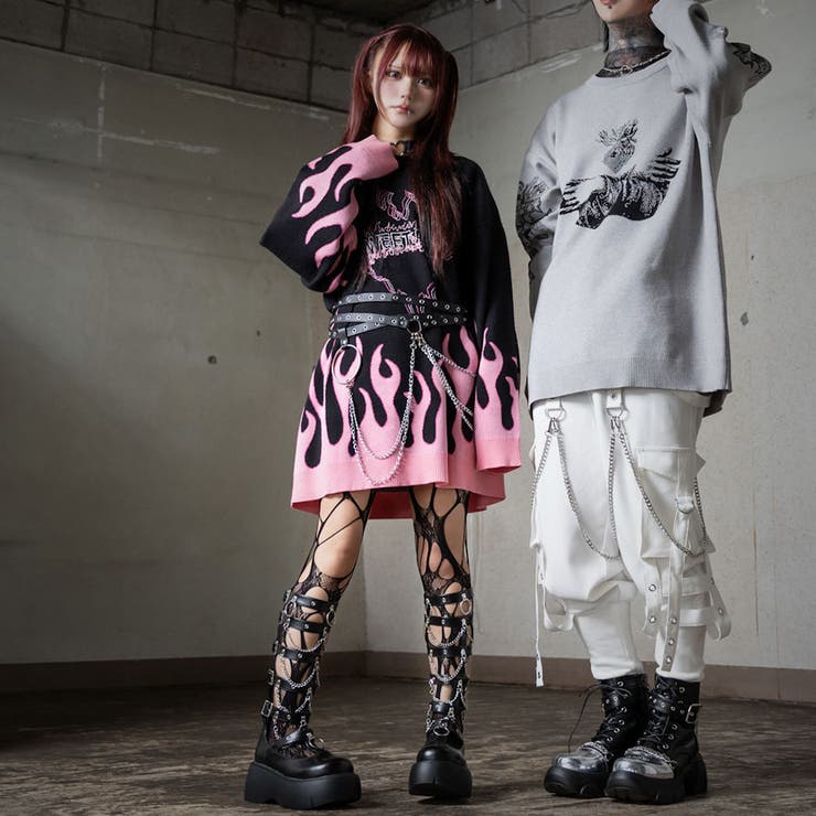 フレイムジャガードビッグニット 量産型 地雷系 夢展望 | DearMyLove | 詳細画像11 