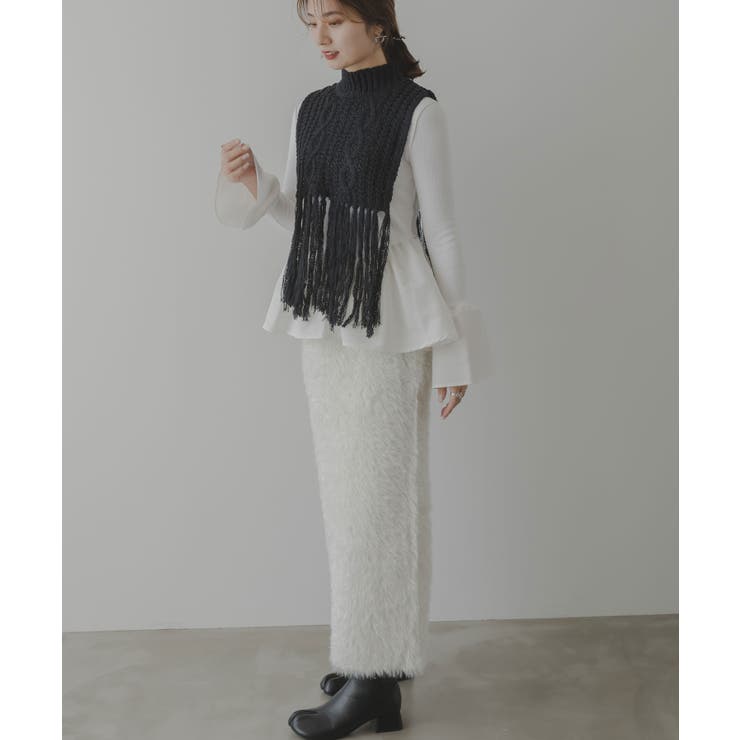 ケーブル編みフリンジベスト 韓国 夢展望 | 夢展望 | 詳細画像10 