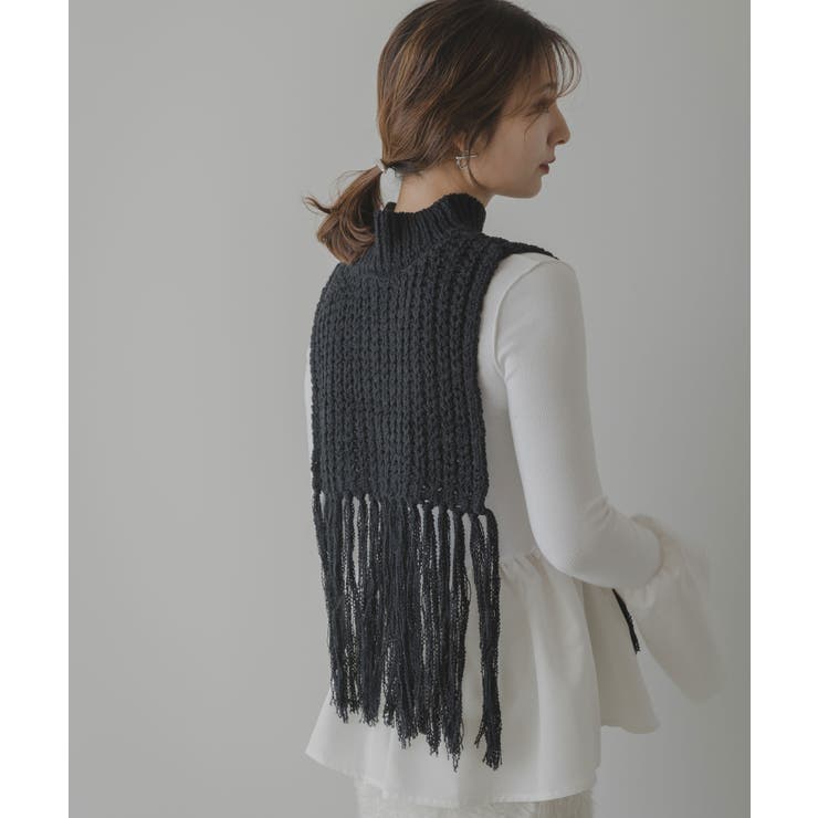 ケーブル編みフリンジベスト 韓国 夢展望 | 夢展望 | 詳細画像13 