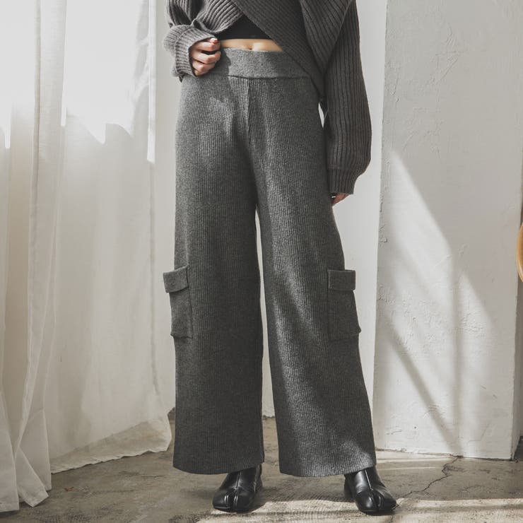 リブニットカーゴパンツ 韓国 夢展望 | 夢展望 | 詳細画像1 