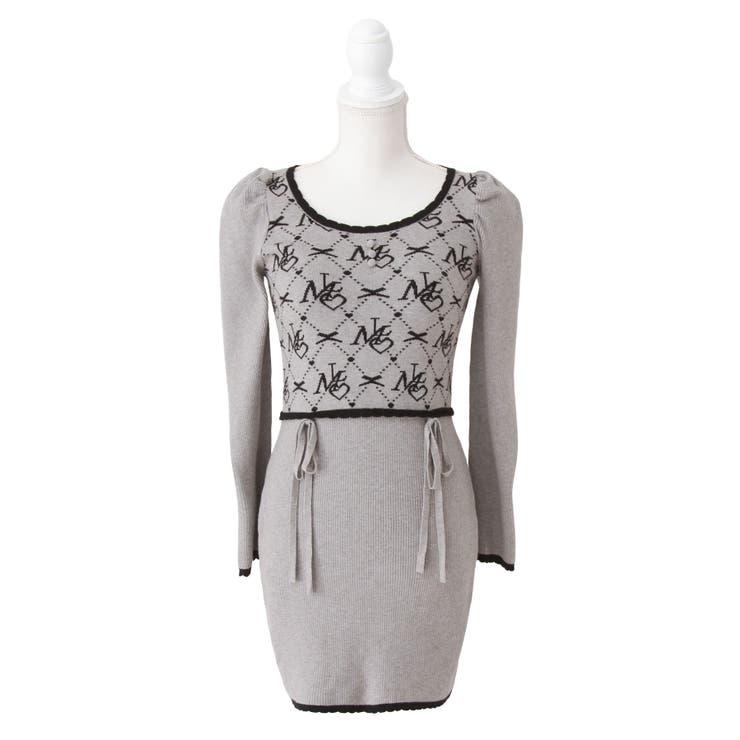 MLモノグラムニットミニワンピ 量産型 地雷系 夢展望 | DearMyLove | 詳細画像12 