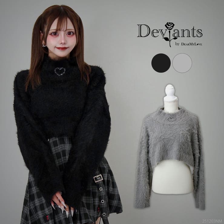 クロップドシャギーニット 量産型 地雷系 夢展望 | DearMyLove | 詳細画像1 