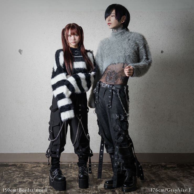 クロップドシャギーニット 量産型 地雷系 夢展望 | DearMyLove | 詳細画像4 