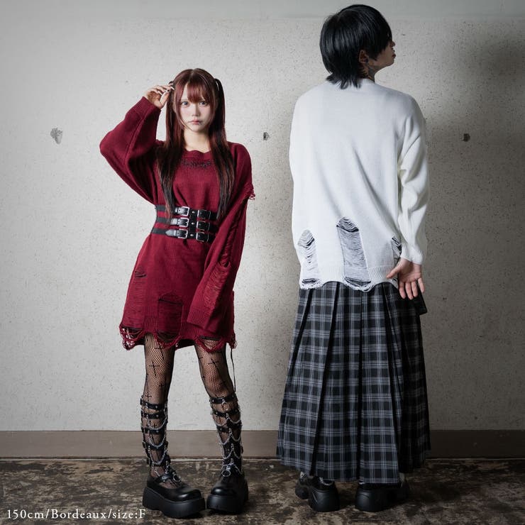 ロゴグランジビッグニット 量産型 地雷系 夢展望 | DearMyLove | 詳細画像4 