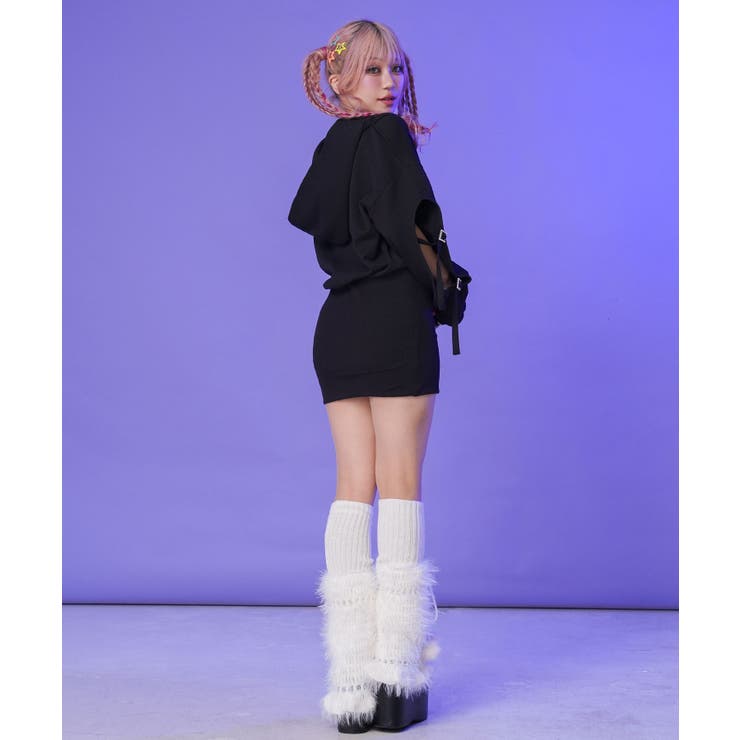 上質スウェットハートキラキラジップゆるピタワンピ 韓国 夢展望 | 夢展望 | 詳細画像23 