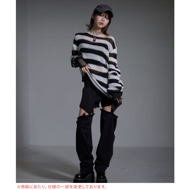 ショート&ロング2wayルーズデニムワイドパンツ 韓国 夢展望 | 夢展望 | 詳細画像10 