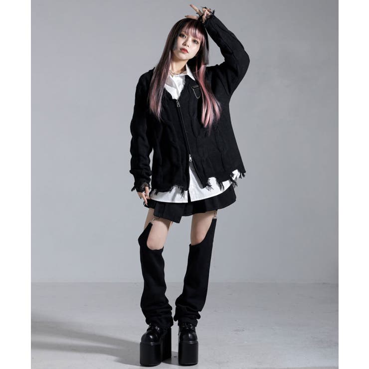 レッグウォーマー付スタッズデザインプリーツスカパンセット 韓国 夢展望 | 夢展望 | 詳細画像11 