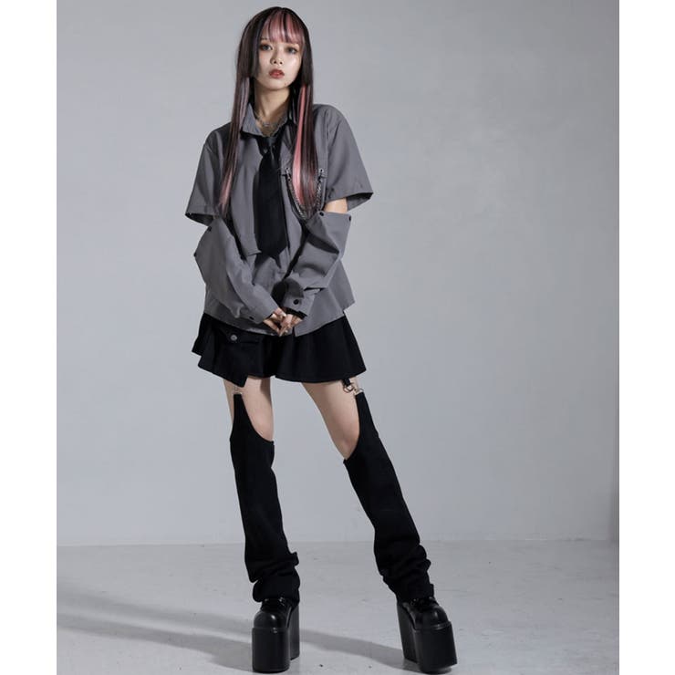 レッグウォーマー付スタッズデザインプリーツスカパンセット 韓国 夢展望 | 夢展望 | 詳細画像12 