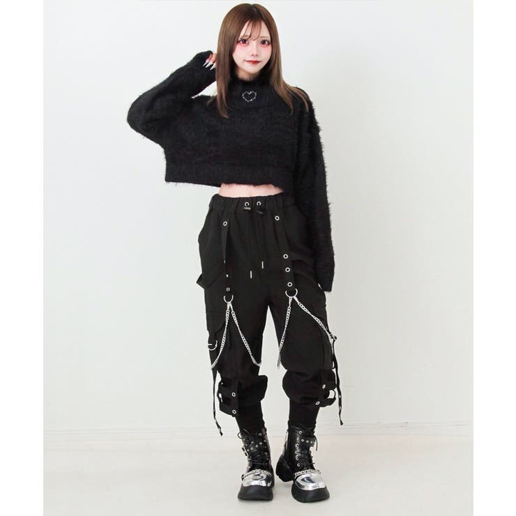 裾リブミリタリーパンツ 量産型 地雷系 夢展望 | DearMyLove | 詳細画像3 