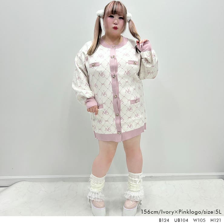 MLモノグラムニットカーディガン 量産型 地雷系 夢展望 | DearMyLove | 詳細画像2 