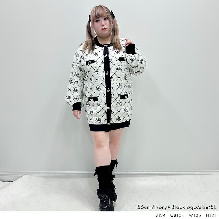 MLモノグラムニットカーディガン 量産型 地雷系 夢展望 | DearMyLove | 詳細画像5 