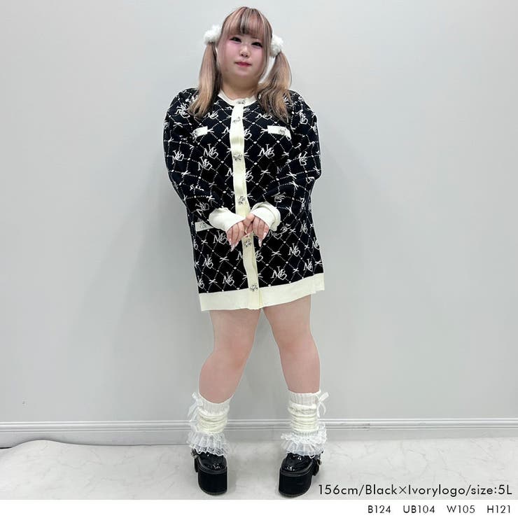 MLモノグラムニットカーディガン 量産型 地雷系 夢展望 | DearMyLove | 詳細画像8 