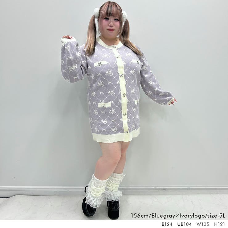 MLモノグラムニットカーディガン 量産型 地雷系 夢展望 | DearMyLove | 詳細画像15 