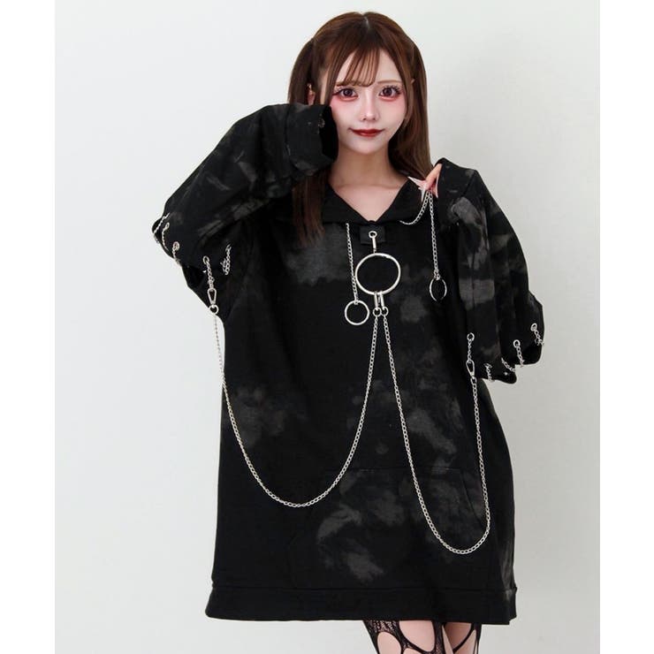 ビッグリングチェーンパーカー 量産型 地雷系 夢展望 | DearMyLove | 詳細画像7 