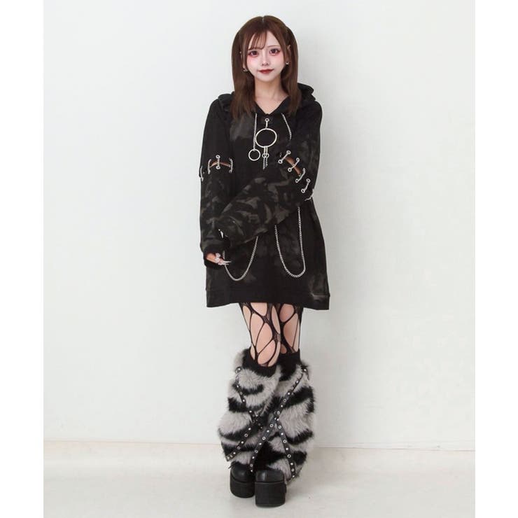 ビッグリングチェーンパーカー 量産型 地雷系 夢展望 | DearMyLove | 詳細画像9 