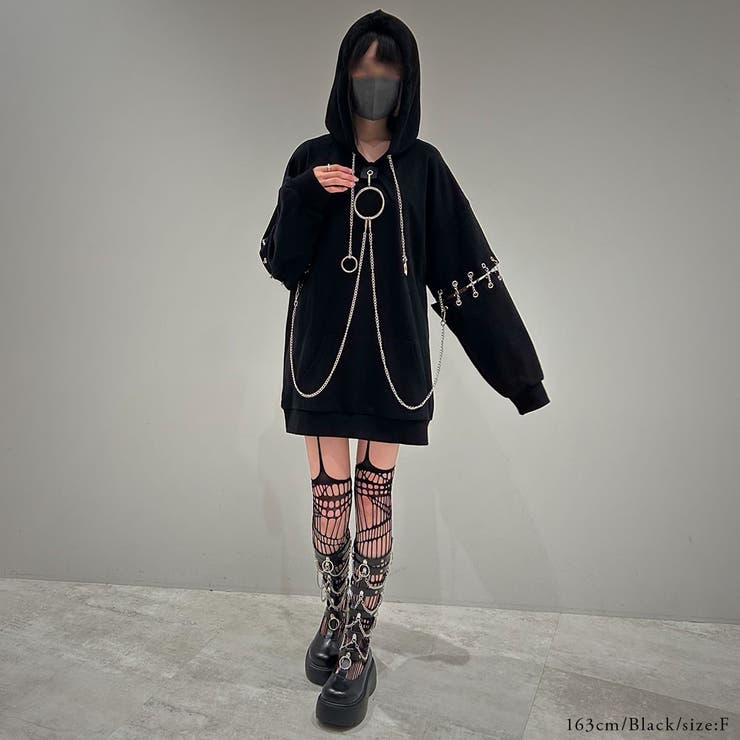 ビッグリングチェーンパーカー 量産型 地雷系 夢展望 | DearMyLove | 詳細画像11 