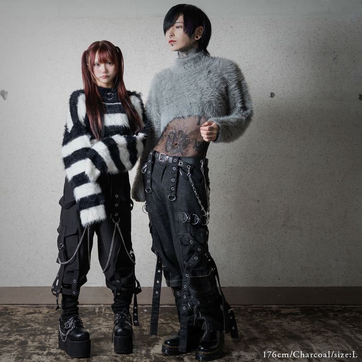 2WAYボンデージデニムパンツ 量産型 地雷系 夢展望 | DearMyLove | 詳細画像14 