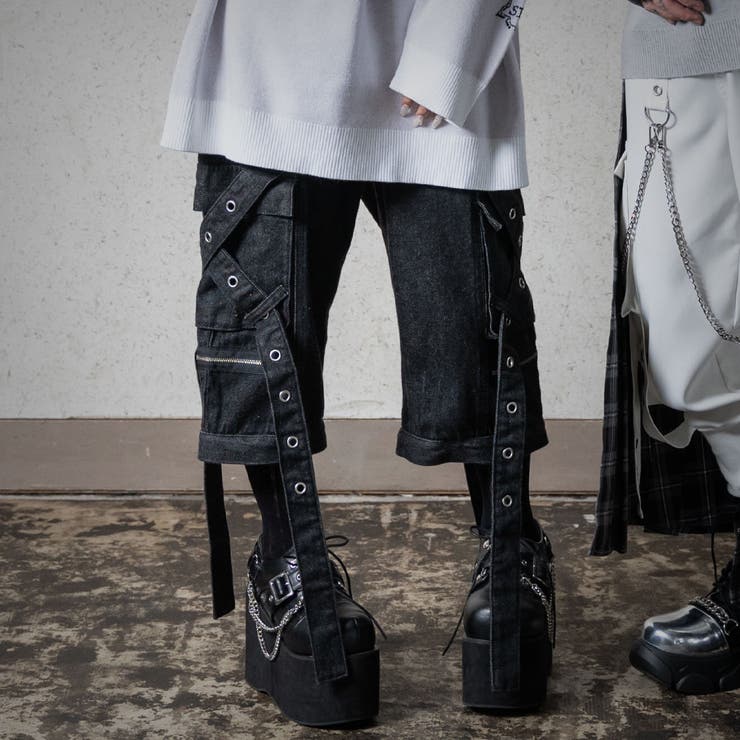 2WAYボンデージデニムパンツ 量産型 地雷系 夢展望 | DearMyLove | 詳細画像20 