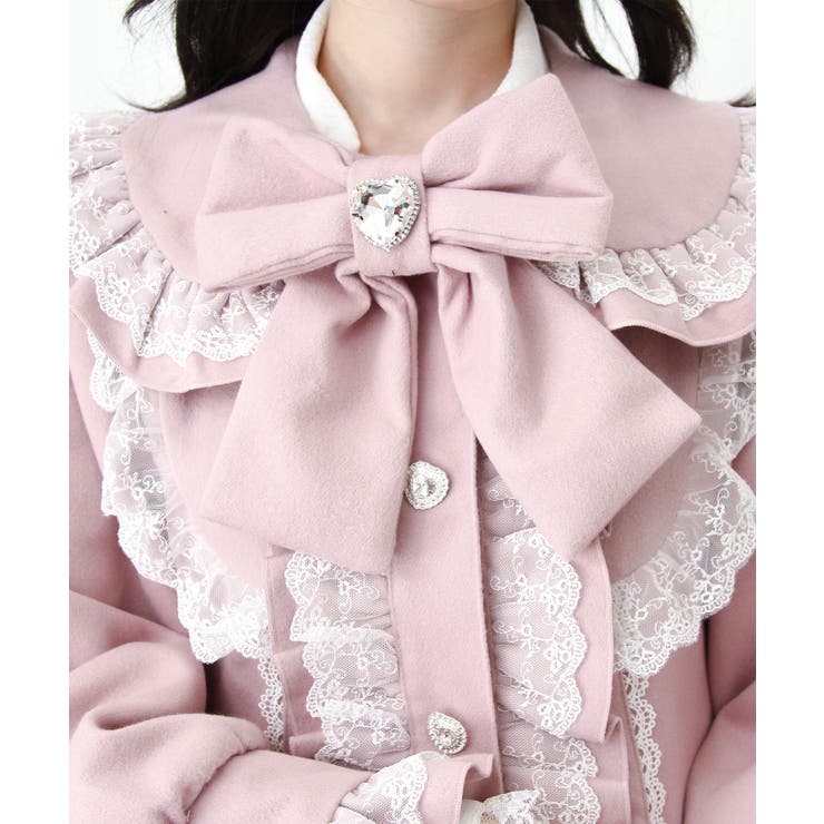 丸襟ヨークリボンフリルコート 量産型 地雷系 夢展望 | DearMyLove | 詳細画像9 