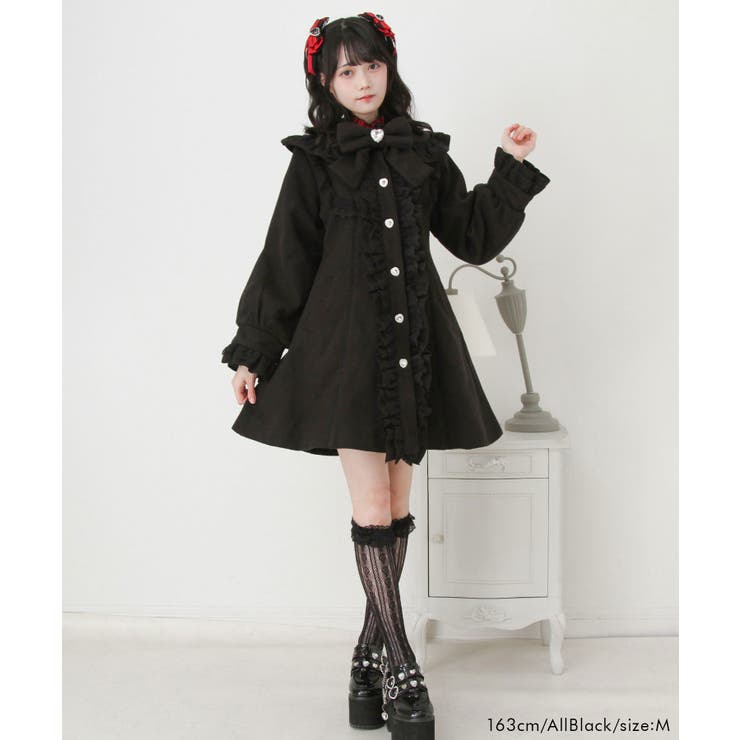 丸襟ヨークリボンフリルコート 量産型 地雷系 夢展望 | DearMyLove | 詳細画像33 