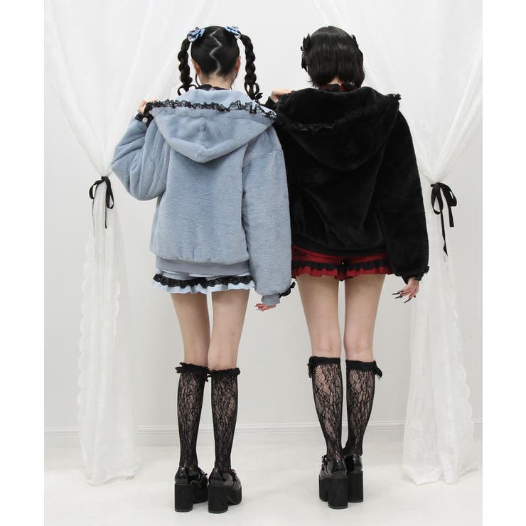 レースフードファーブルゾン 量産型 地雷系 夢展望 | DearMyLove | 詳細画像17 