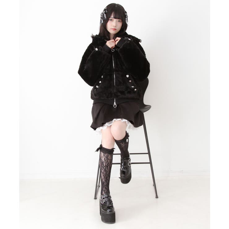 レースフードファーブルゾン 量産型 地雷系 夢展望 | DearMyLove | 詳細画像30 