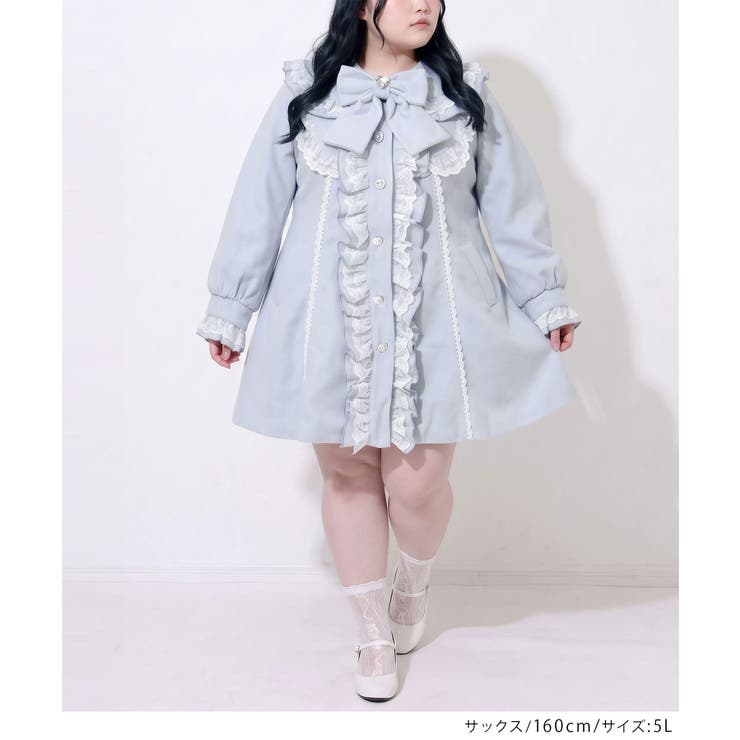 丸襟ヨークリボンフリルコート 量産型 地雷系 夢展望 Whip（ホイップ） | 夢展望 | 詳細画像6 