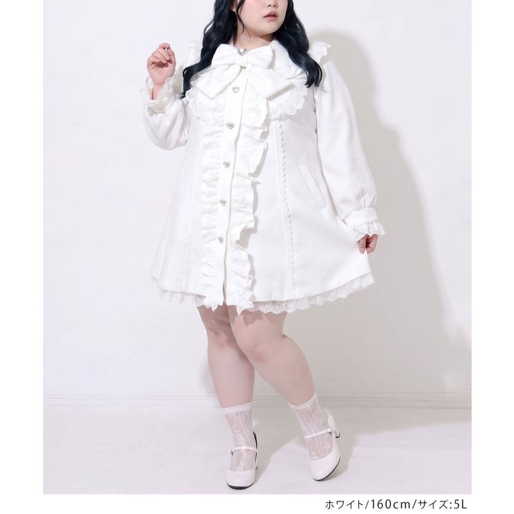 丸襟ヨークリボンフリルコート 量産型 地雷系 夢展望 Whip（ホイップ） | 夢展望 | 詳細画像10 
