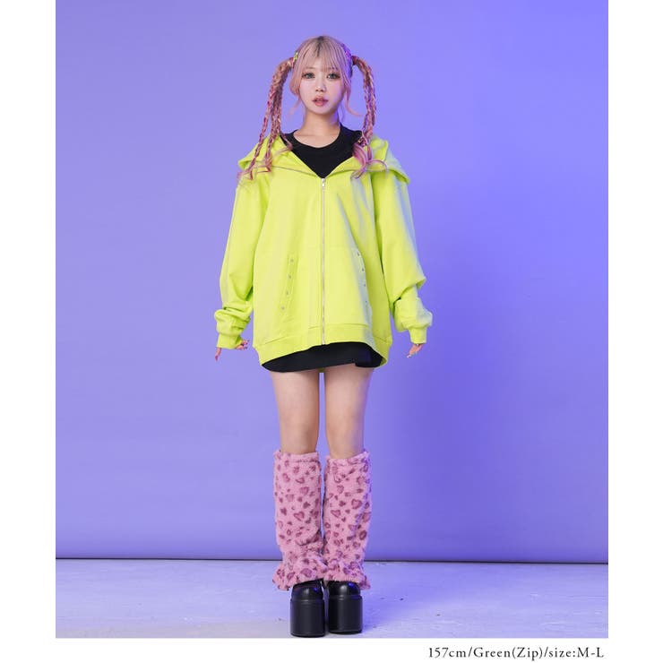 桃色の蜘蛛 様専用】REFLEM デビル パーカー メッシュ ツノ尻尾