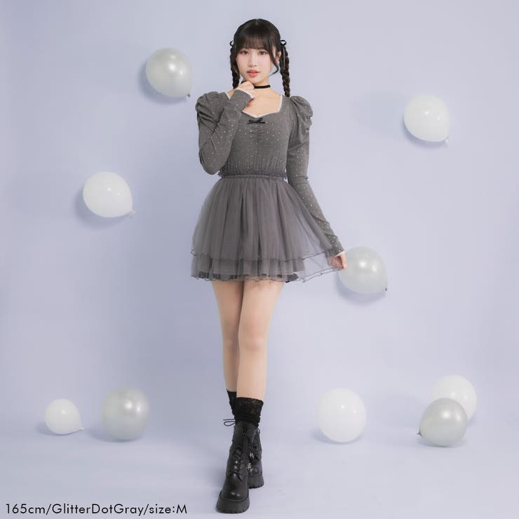 チュールドッキングミニワンピース【大きいサイズ有】 量産型 地雷系 夢展望 | DearMyLove | 詳細画像26 