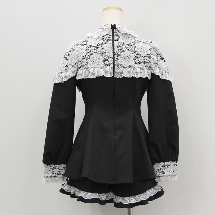 キラキラハートビジューレース重ねフリルセットアップ 量産型 地雷系 夢展望 | DearMyLove | 詳細画像22 